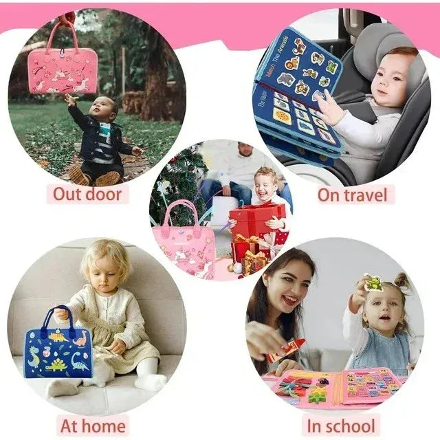 Reusable Montessori Busy Book for Toddlers