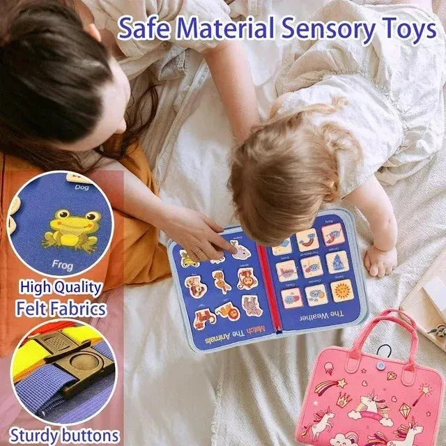 Reusable Montessori Busy Book for Toddlers