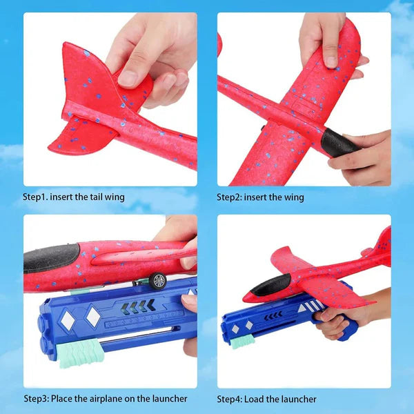 Catapult Airplane Launching Glider Gun Toy