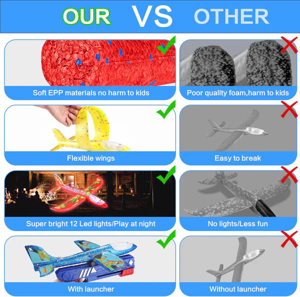 Catapult Airplane Launching Glider Gun Toy